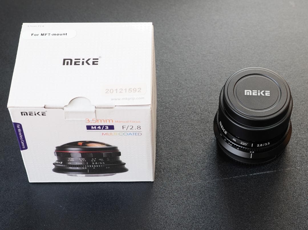 Meike 3.5mm F2.8 円周魚眼レンズ　マイクロフォーサーズ