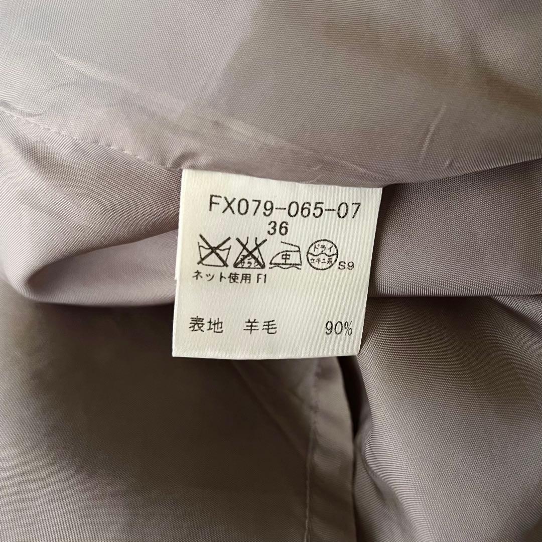 バーバリーロンドン アルパカ混 ウール プリーツスカート ノバチェック36