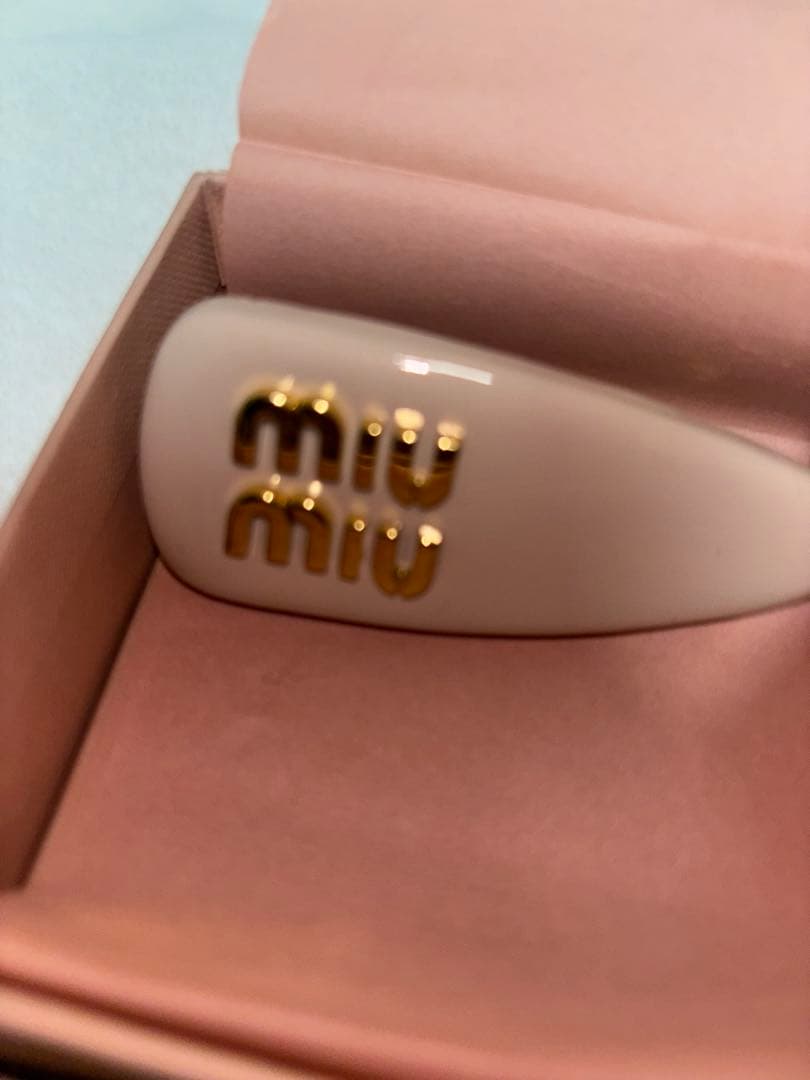 miu miu ピンク ヘアピン 正規品