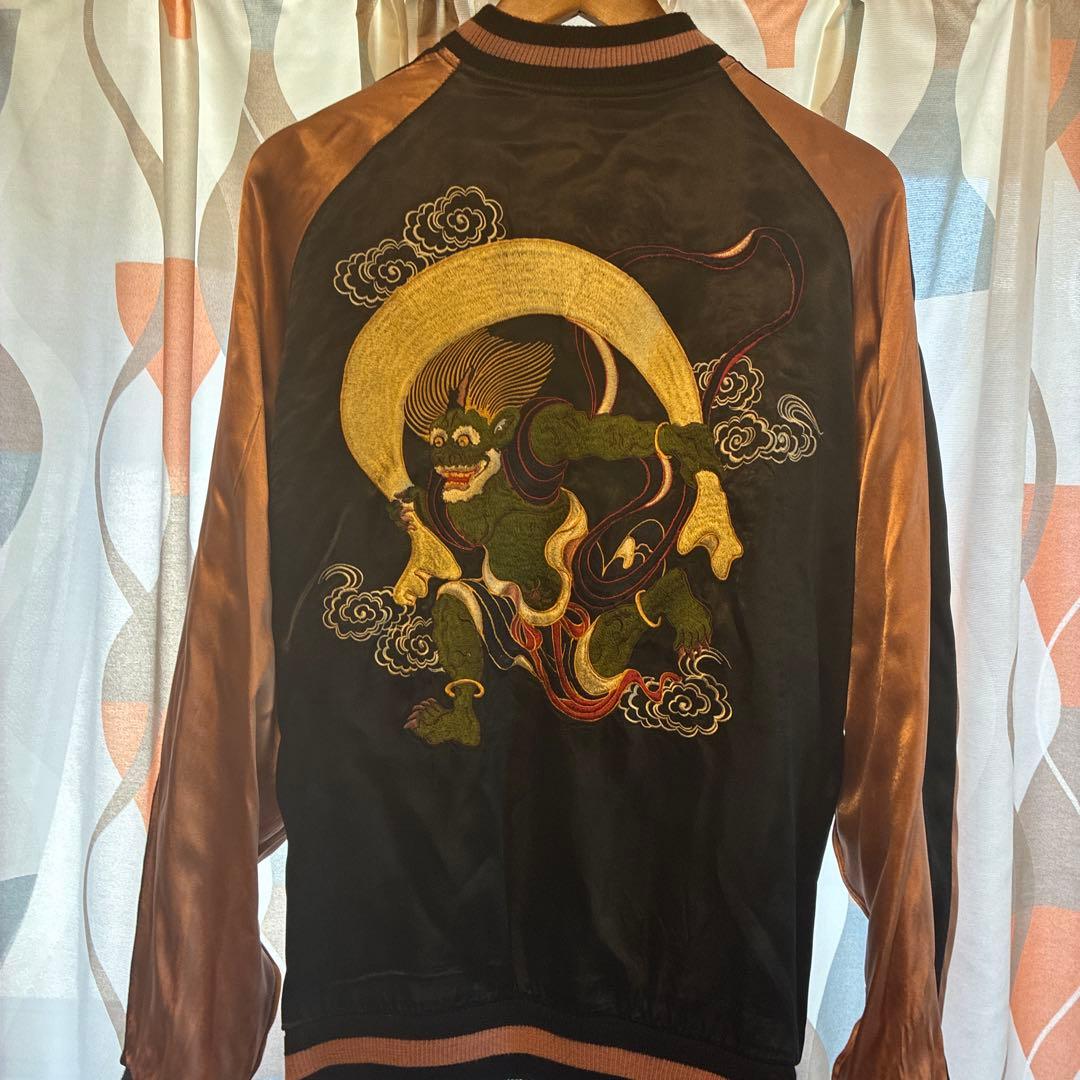 百花繚乱　風神雷神　リバーシブル　スカジャン　L