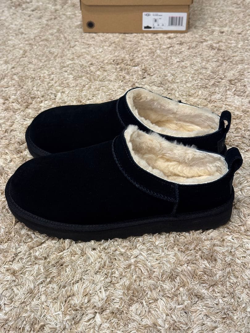 靴 UGG CLASSIC MICRO Black 25cm