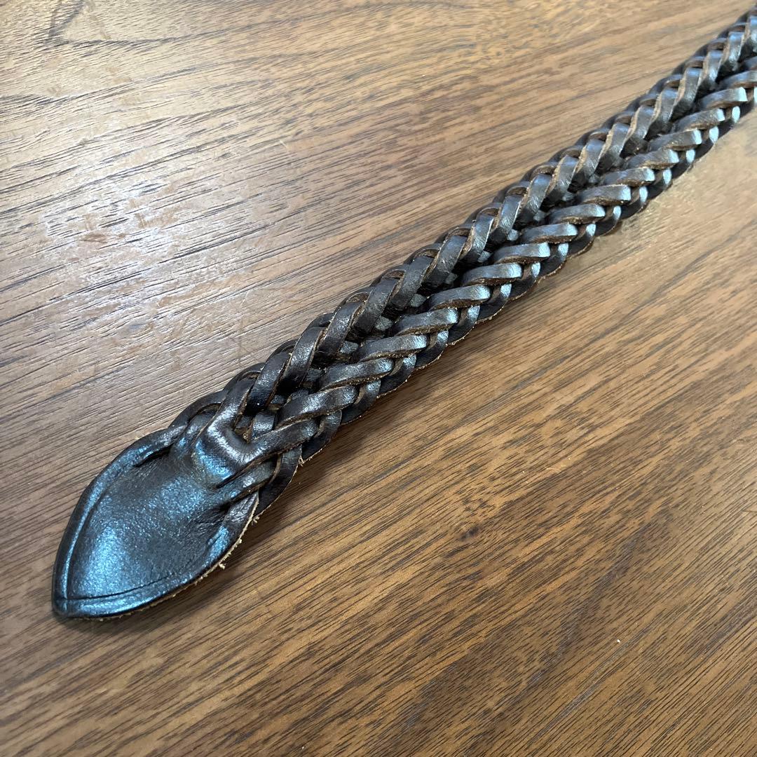 パ*ン様 WHITEHOUSE COX レザー編み込みベルト