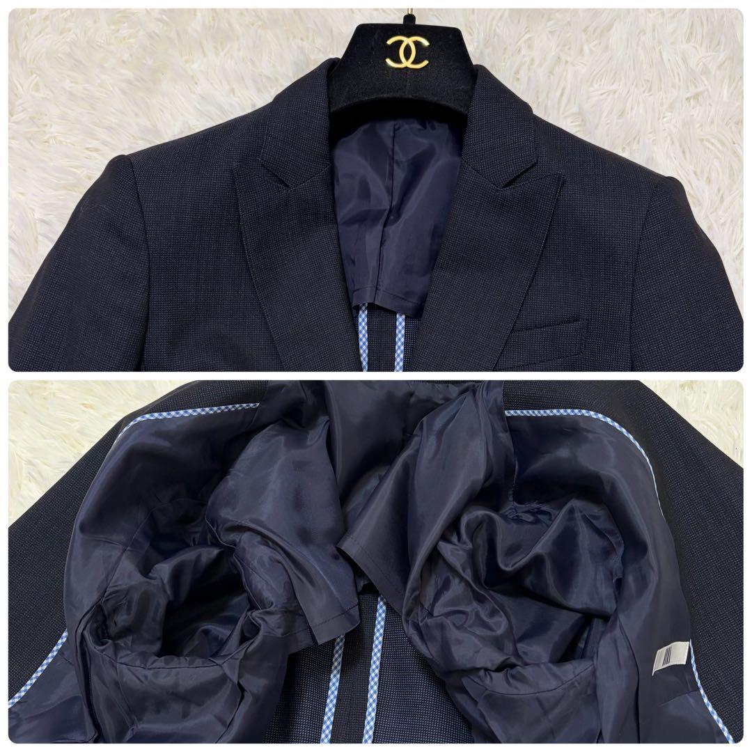 【極美品】スーツセレクト 洗えるデニム調 3点セットアップ パンツ スカート