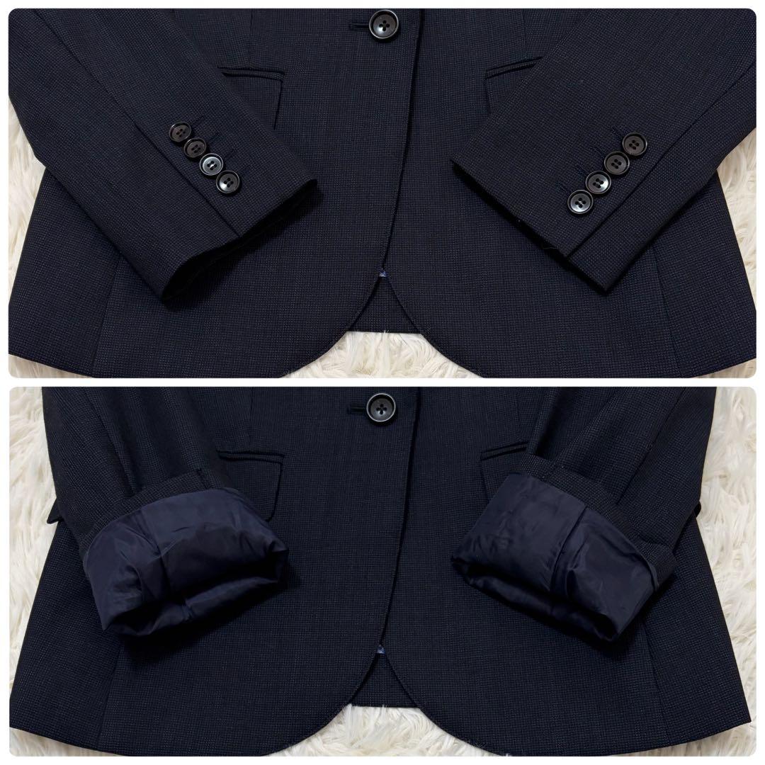 【極美品】スーツセレクト 洗えるデニム調 3点セットアップ パンツ スカート