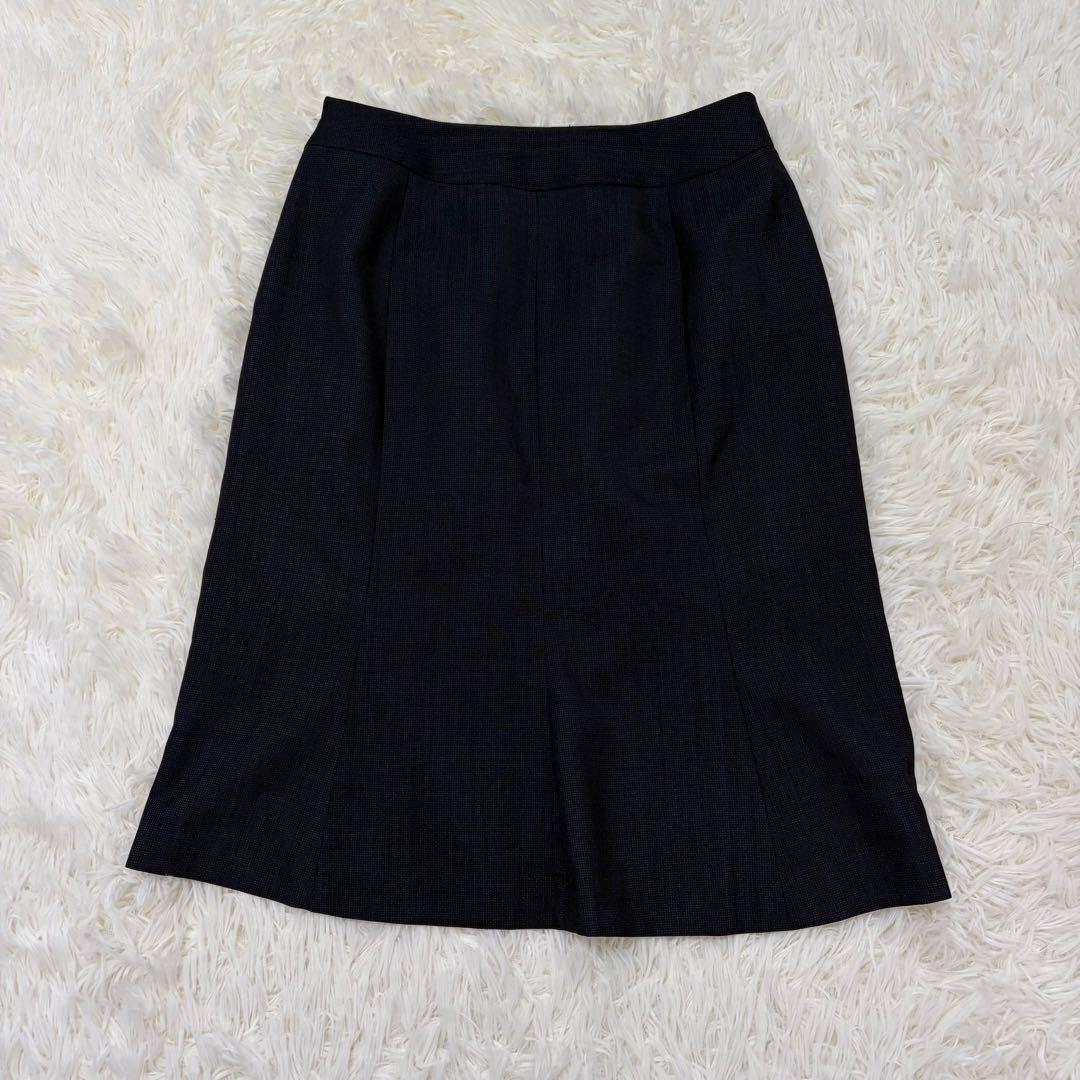 【極美品】スーツセレクト 洗えるデニム調 3点セットアップ パンツ スカート