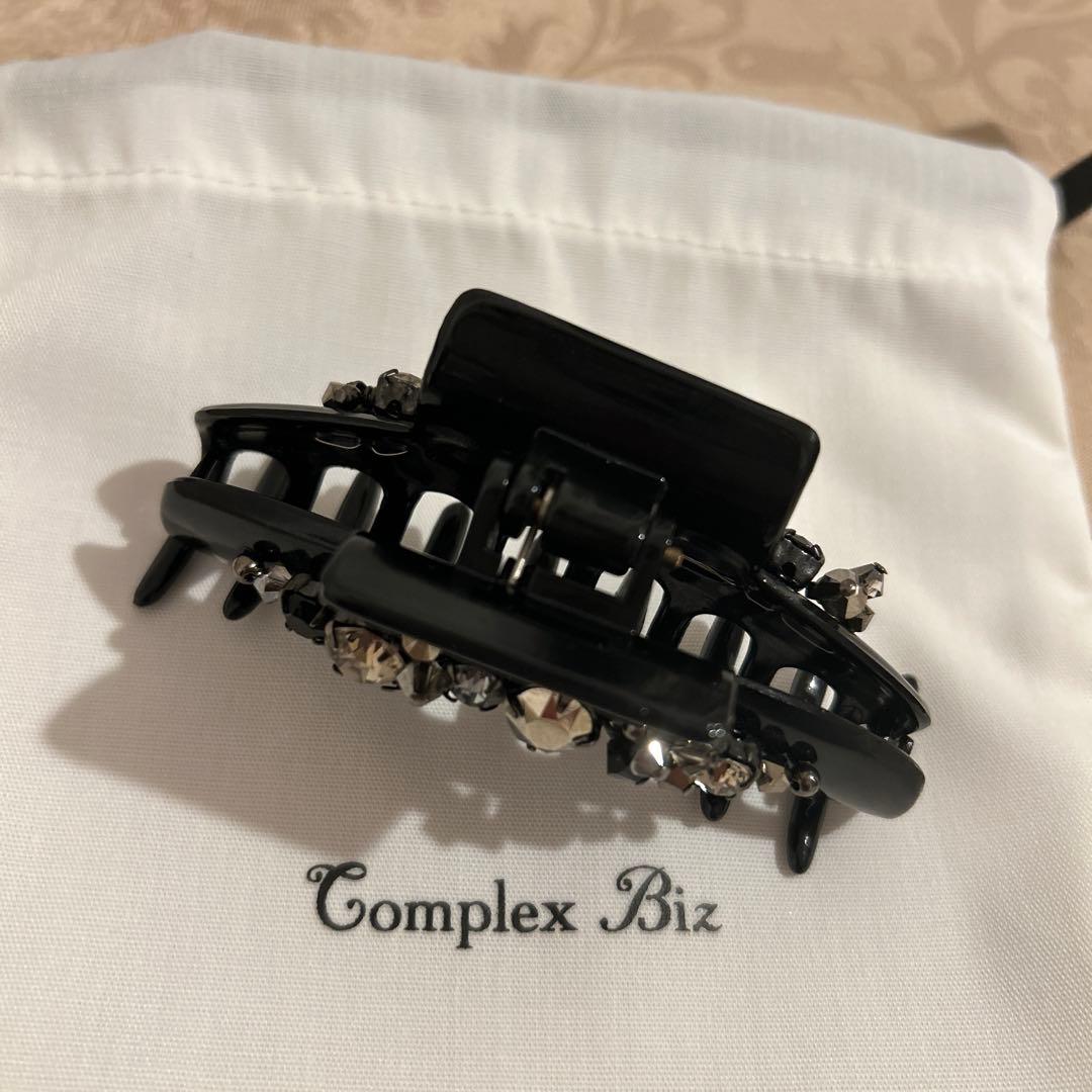 Complex Biz ストーン付き黒ヘアクリップ