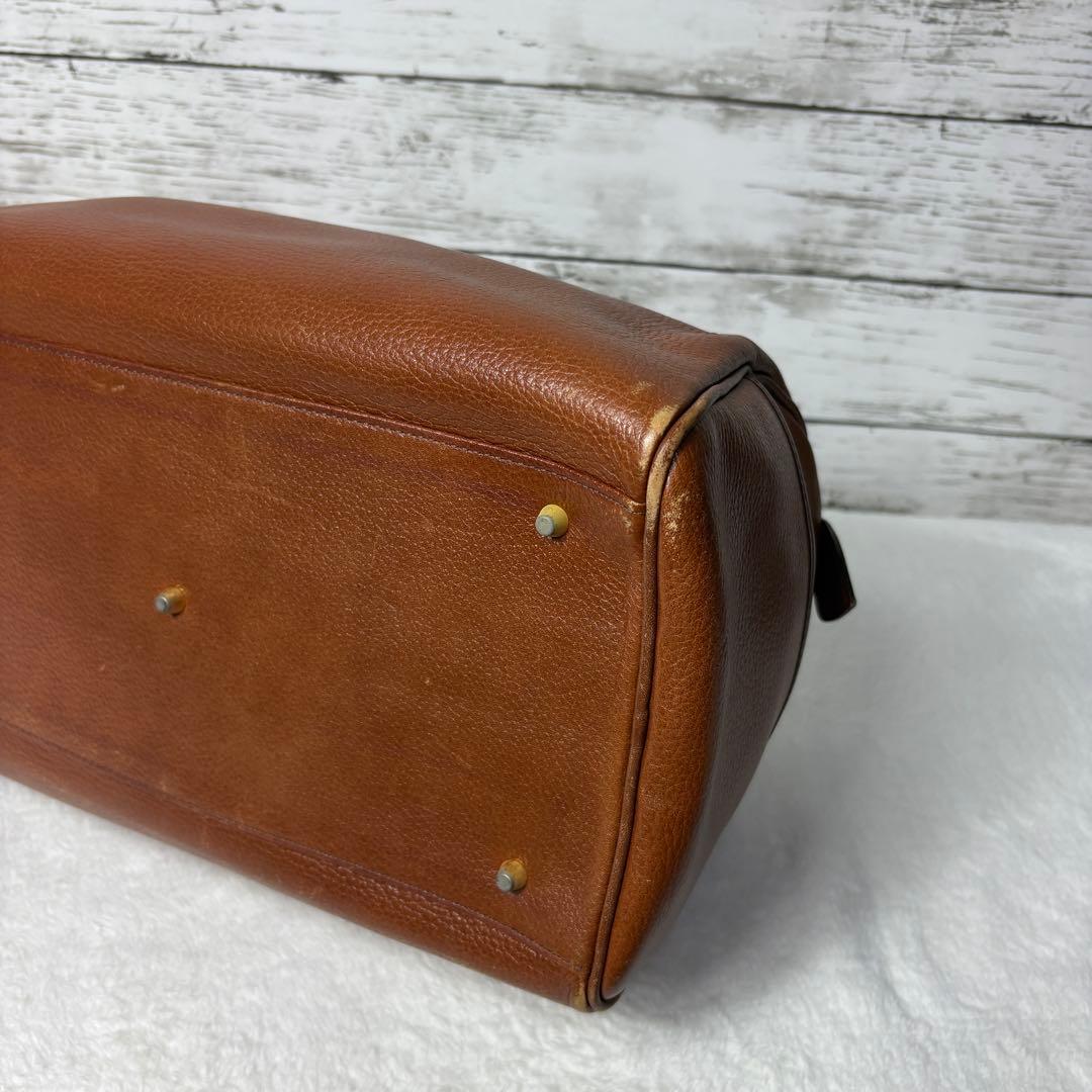 美品　希少　Burberrysバーバーリー ミニボストンバッグ　レザー　ブラウン