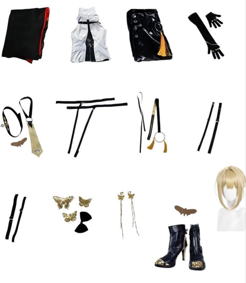 ゼンゼロ イヴリン　コスプレ衣装、ウィッグ、靴フルセット