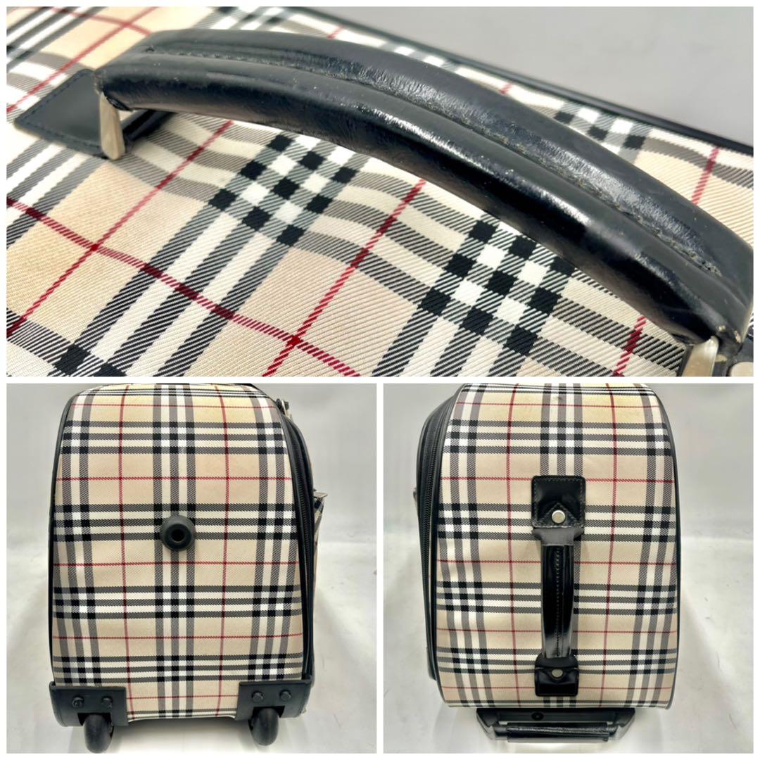 【極美品/希少】バーバリーブルーレーベル キャリーバッグ ノバチェック 旅行 鞄