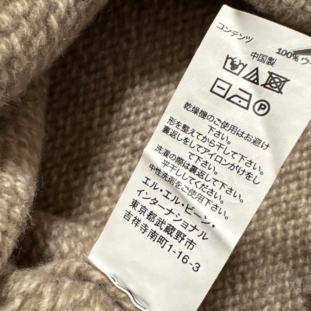 極美品 00s L.L.Bean ラムウール ヘンリーネック ニット セーター