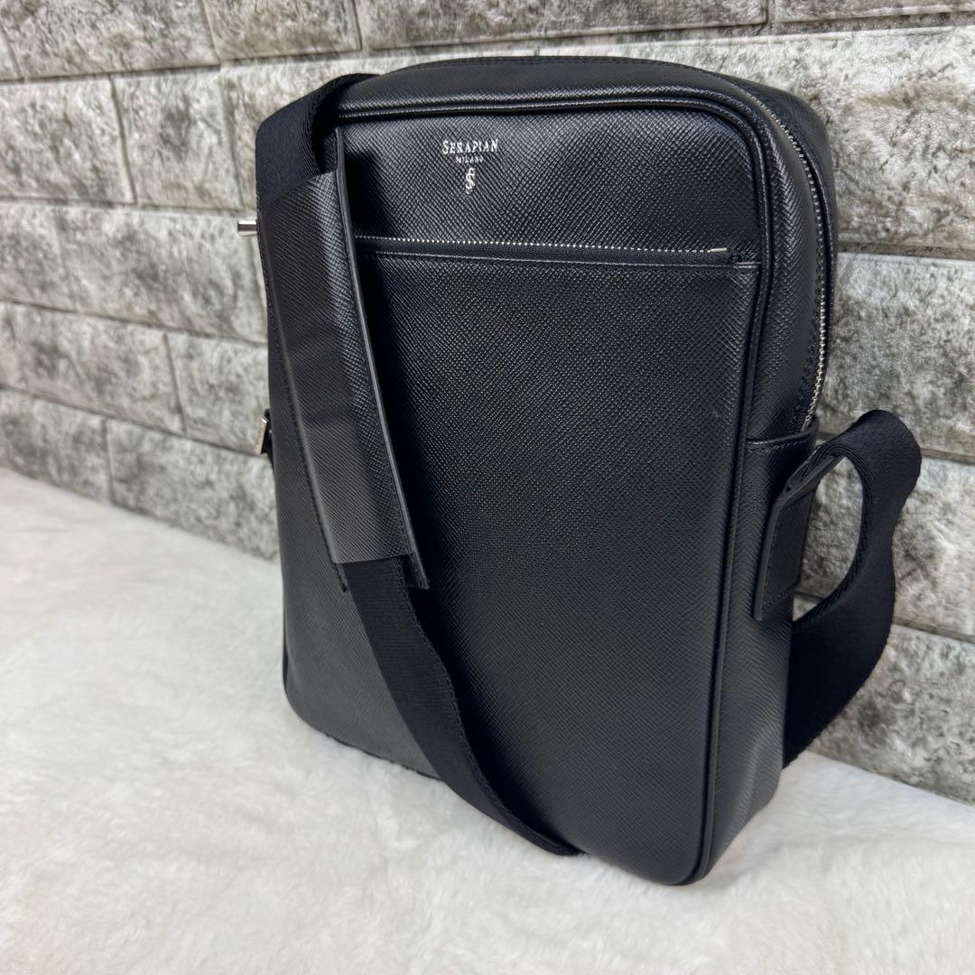 未使用 SERAPIAN セラピアン サフィアーノ レザー ショルダーバッグ