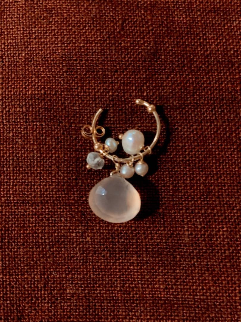 リップ　sweet pea 18kピアス　片耳用