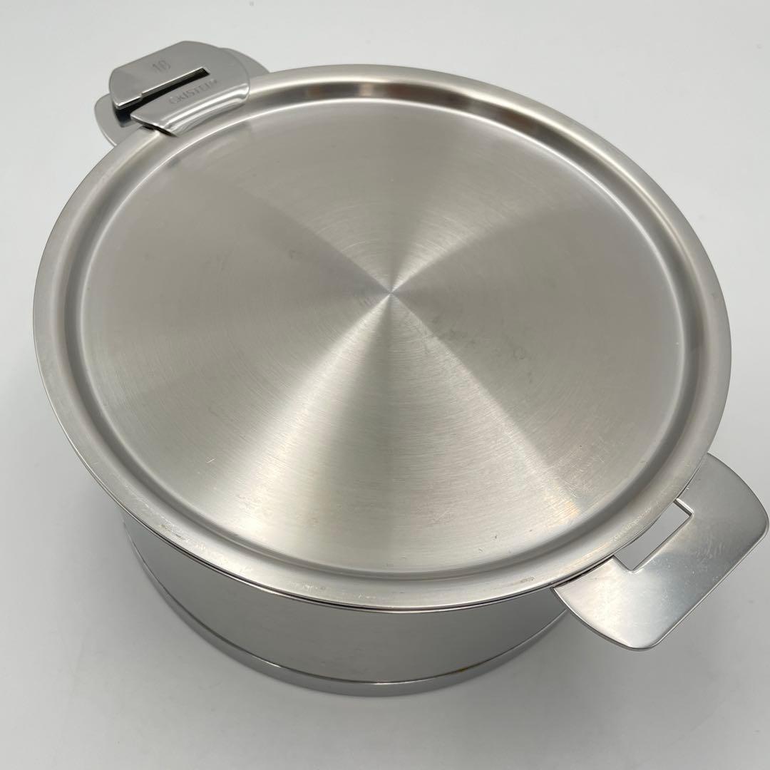 美品】CRISTEL Lシリーズ 深鍋 18cm ステンレス蓋付き IH対応