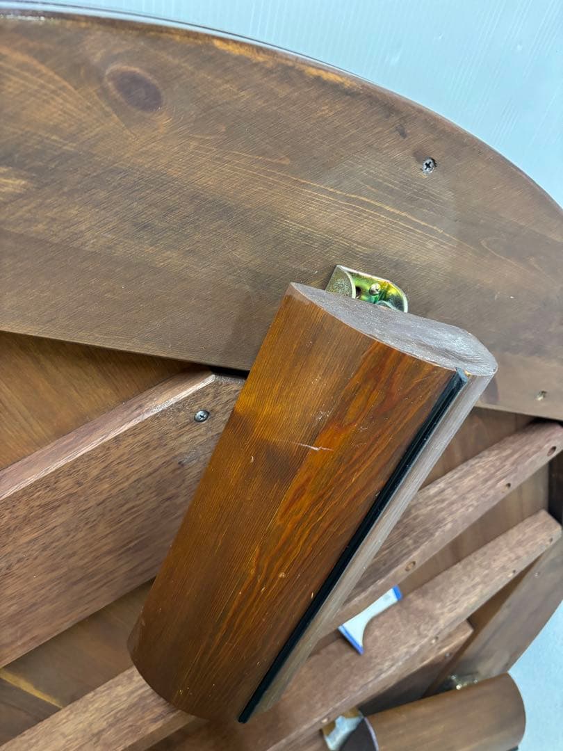 【リペア済み】　125折りたたみ丸テーブル　ちゃぶ台　丸座卓　円形ローテーブル