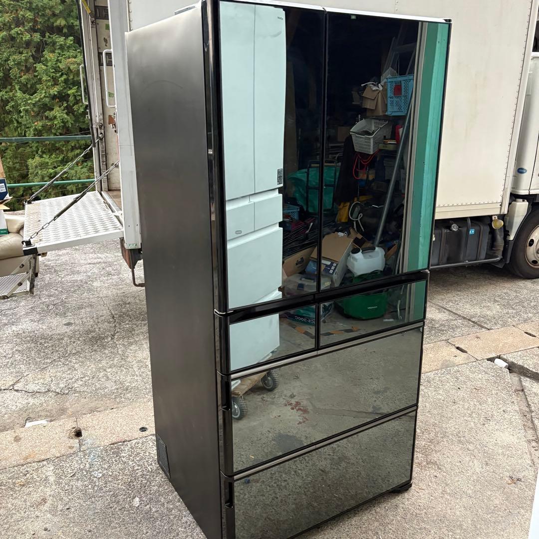 岸170 R-WXC74N 735L 大型 ブラック 冷蔵庫 両開き