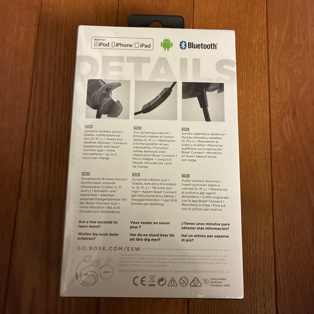 【新品】Bose SoundSport ワイヤレスイヤホン