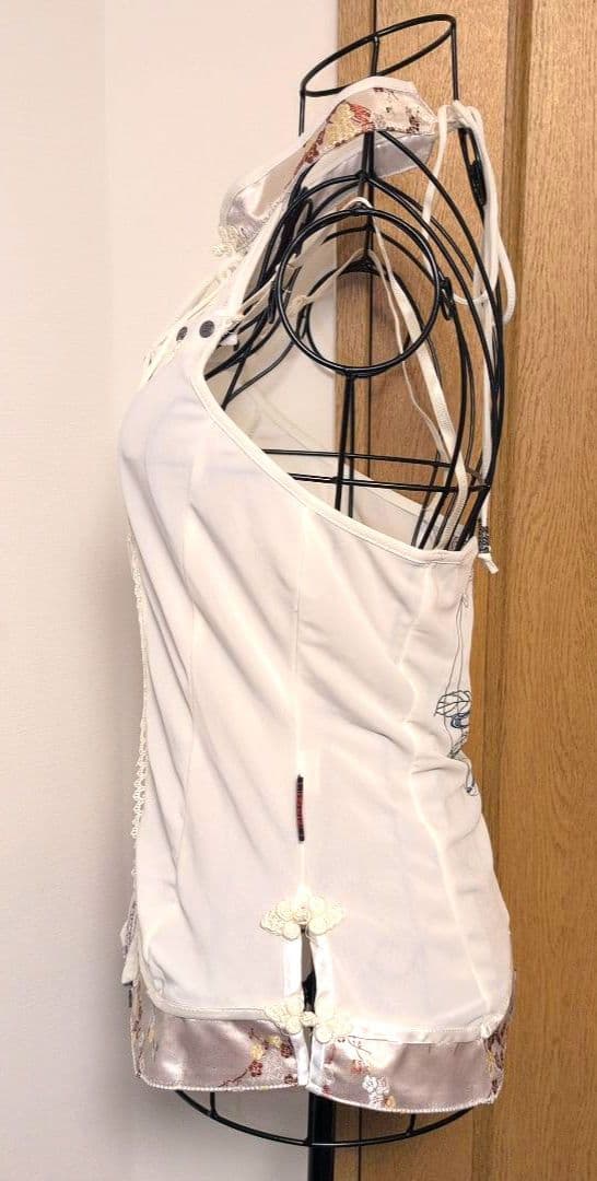 OzzOneste 和チャイナ ホルターネック ジップアップキャミソール