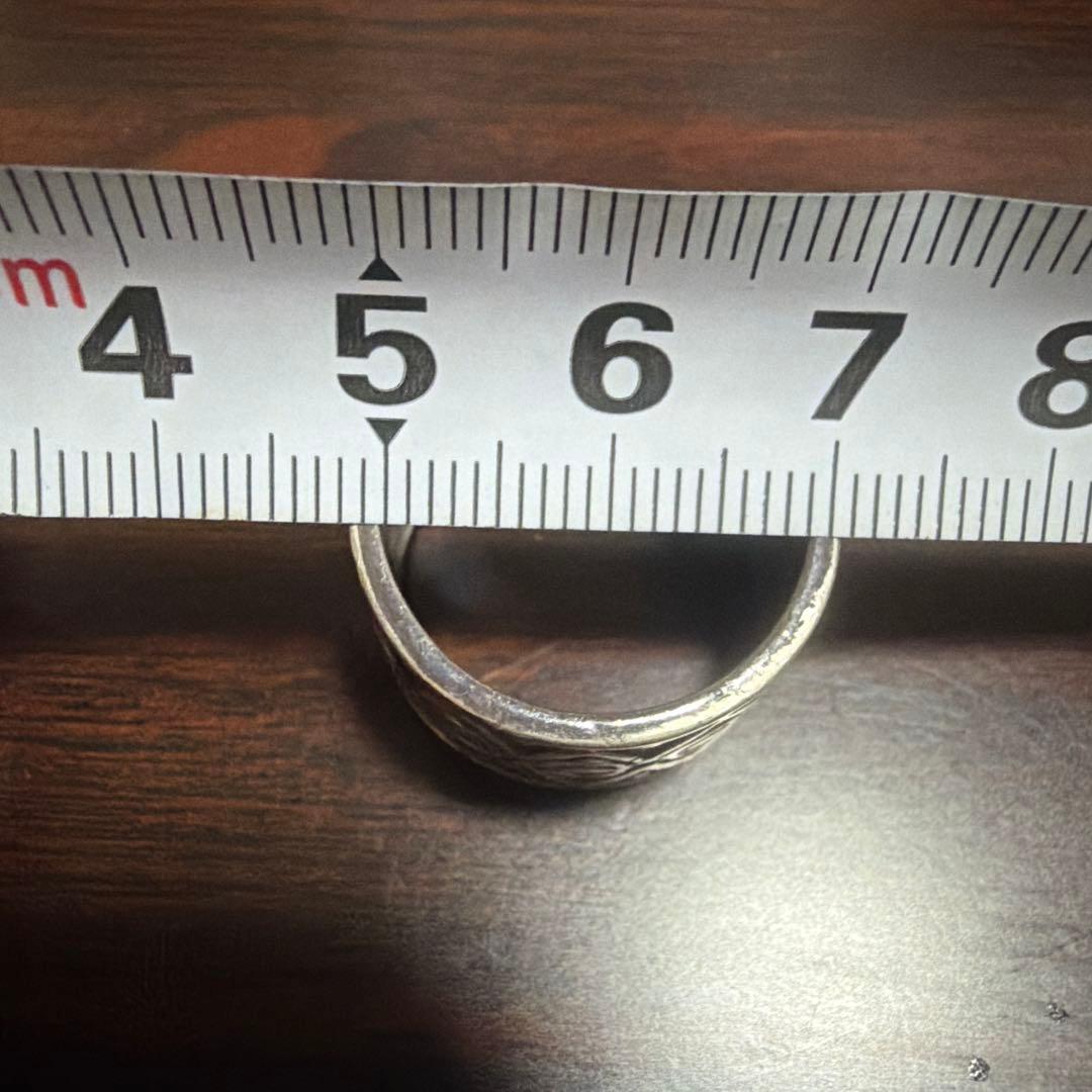 ボーリーブス　インディアンジュエリー　スタンプワーク　ナバホ　リング