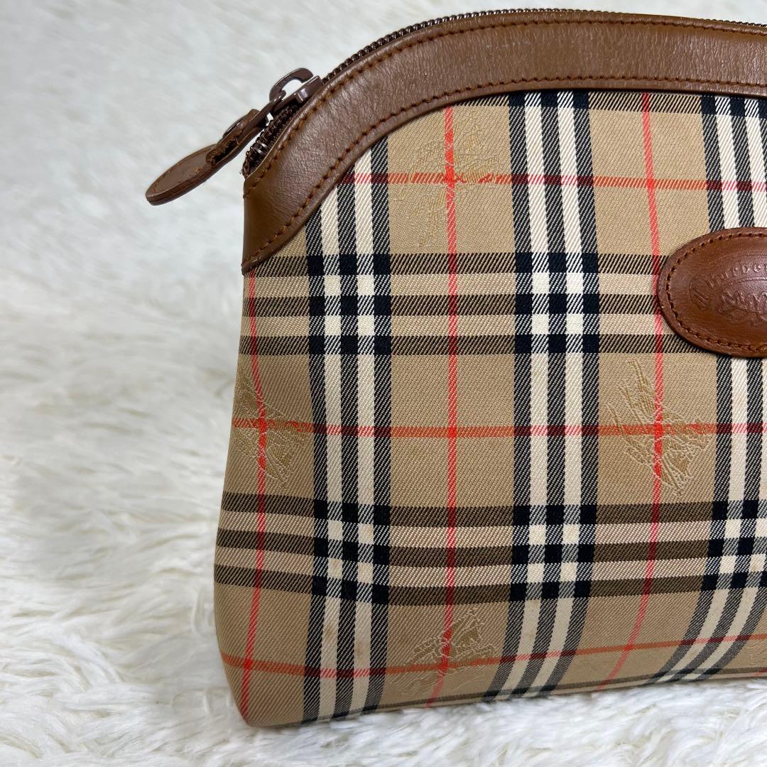 バーバリー Burberrys ノバチェック ポーチ 月桂樹 シャドーホース