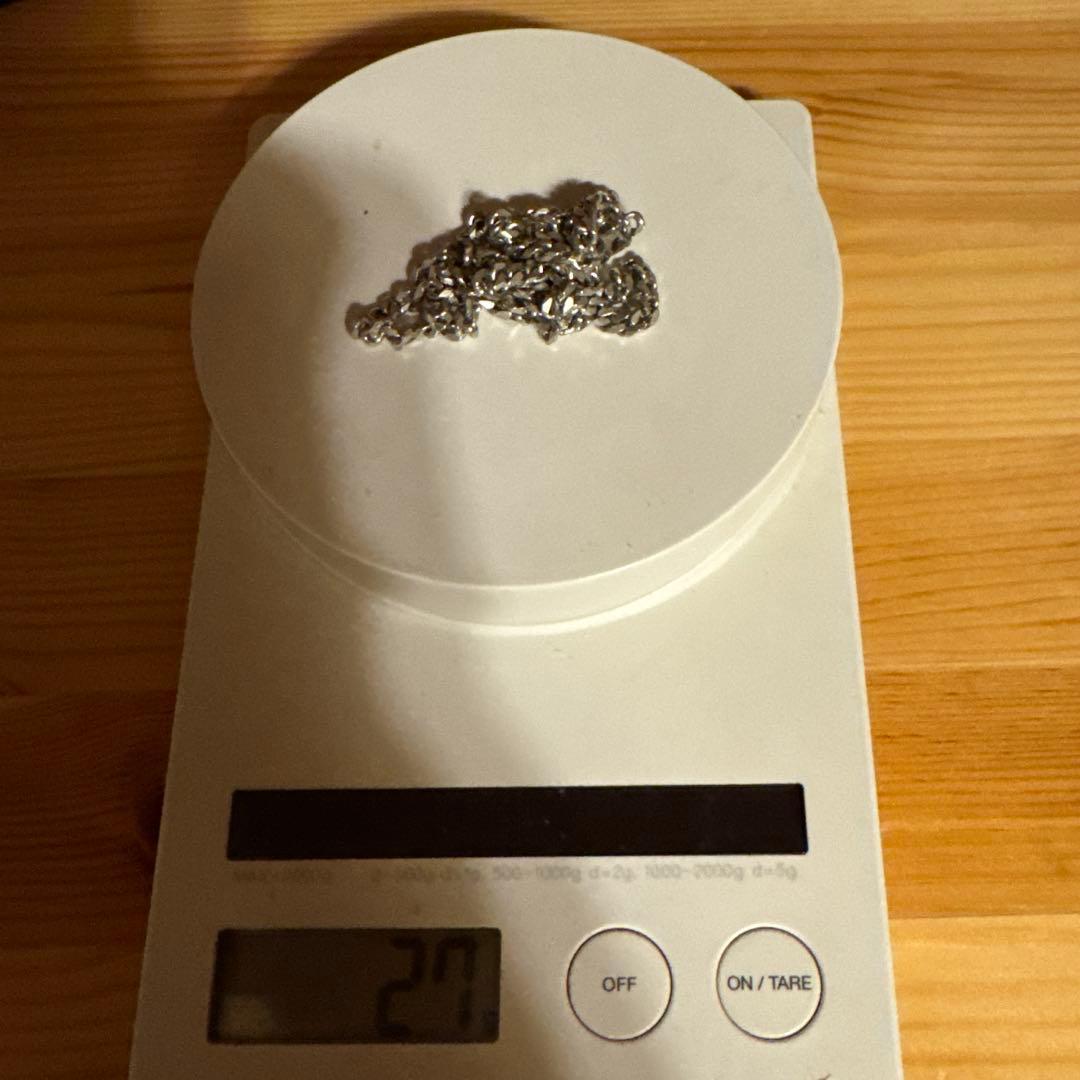 シルバー925 6面 ダブルネックレス 長さ約50cm 幅4mm