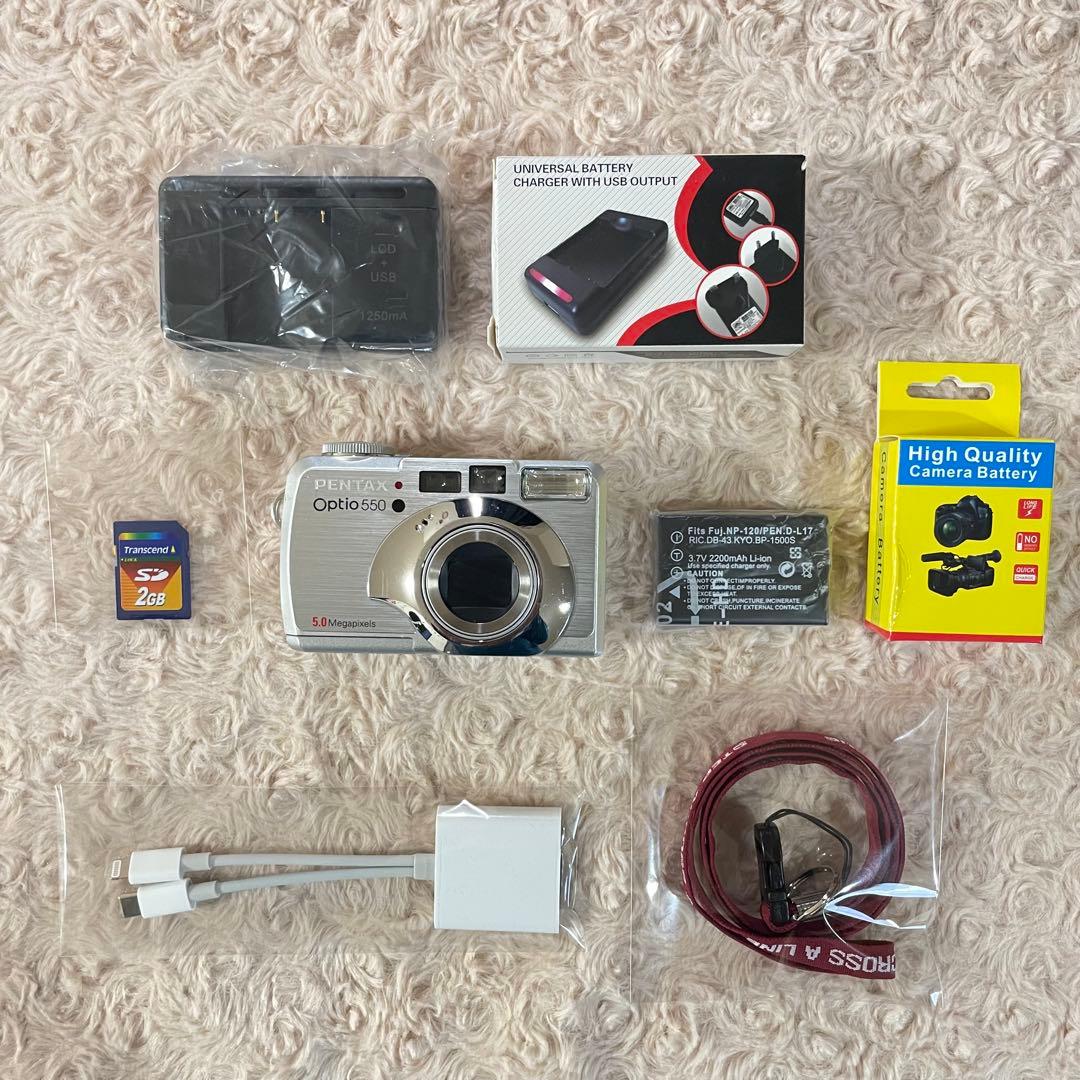 スマホ転送OK✨PENTAX Optio 550✨動作確認済 CCD デジカメ♪