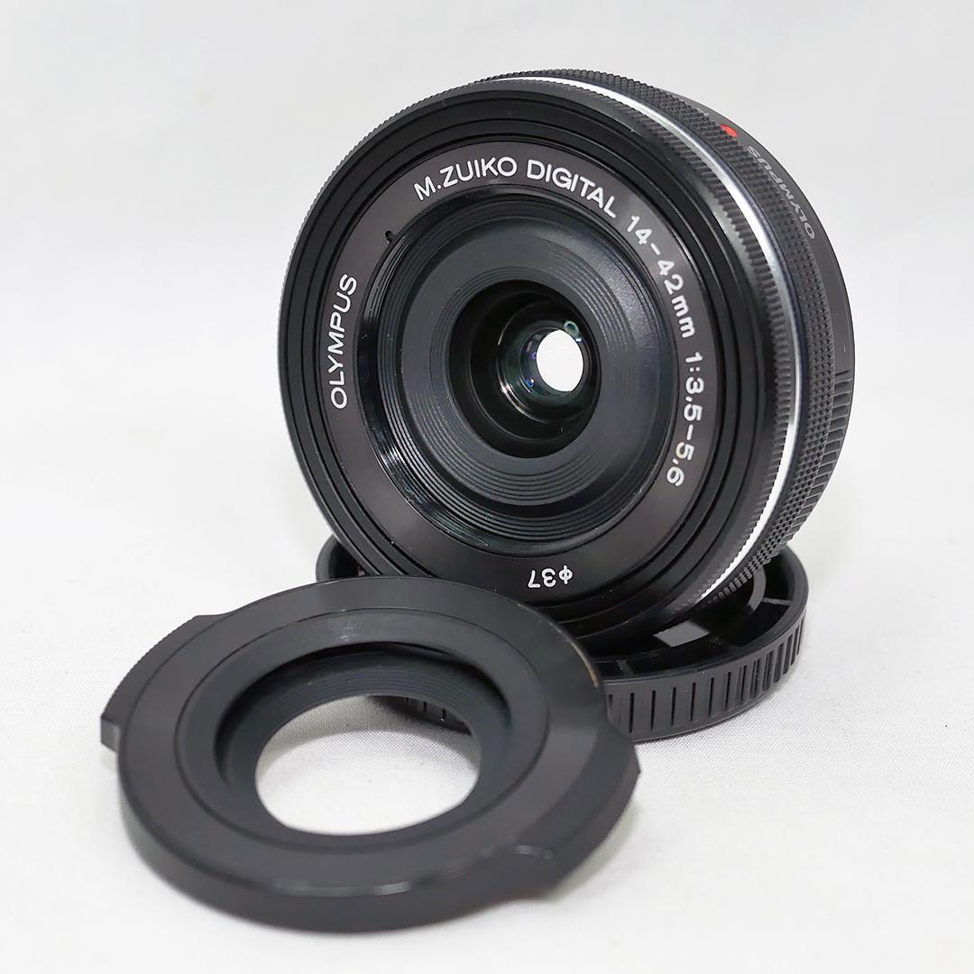 オリンパス電動パンケーキレンズ M.ZUIKO 14-42mm+自動開閉キャップ