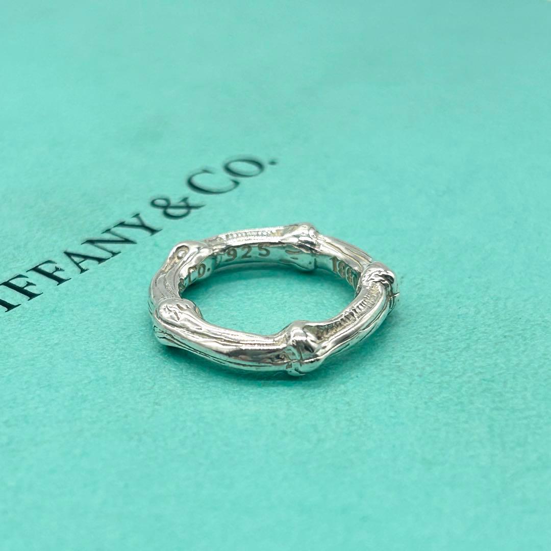 美品　ティファニー　バンブー　リング　7号　シルバー　925