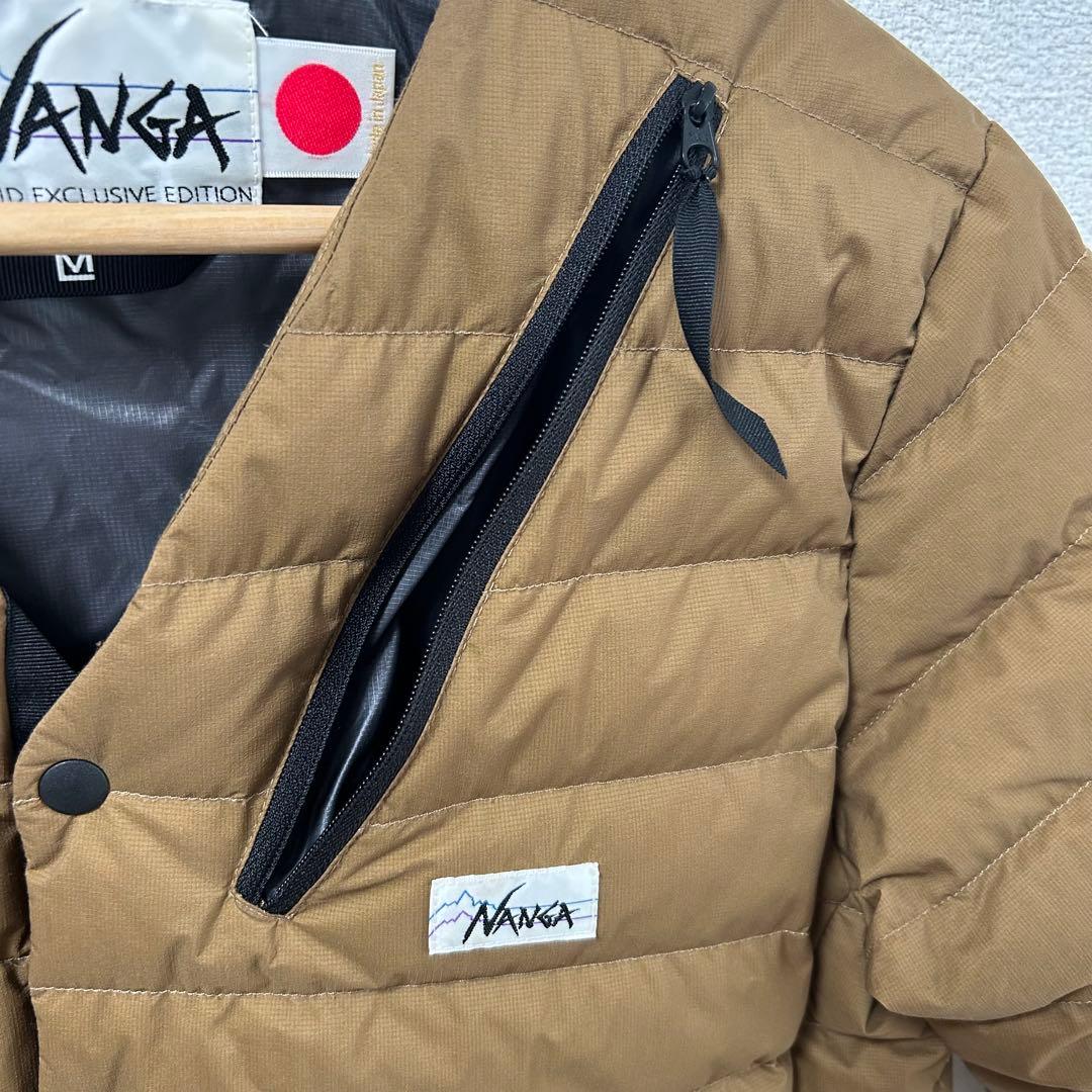 NANGA ナンガ　ホワイトレーベル　ダウンカーディガン　Sサイズ　coyote