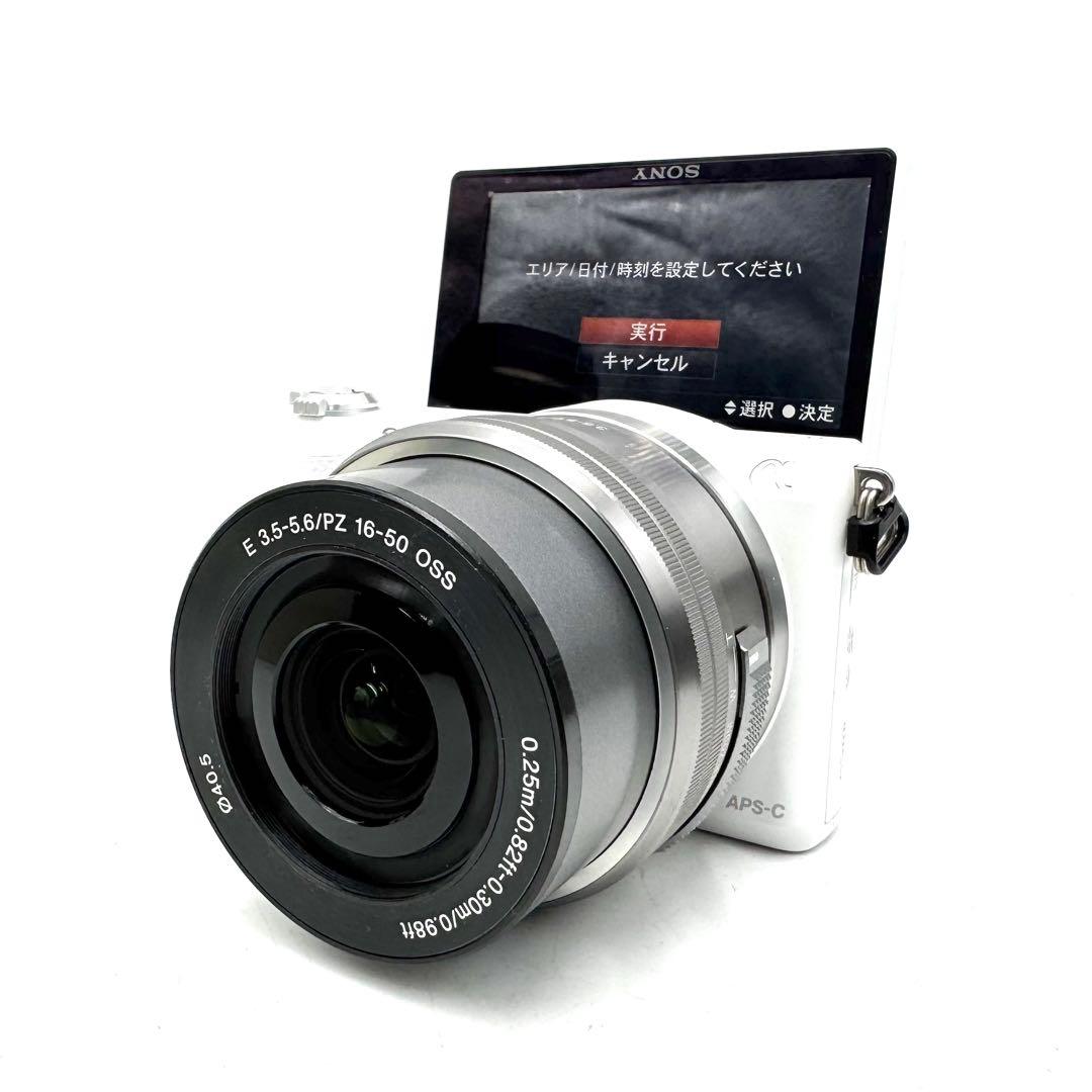 美品 Sony ソニー α5100 ダブルズームキット ホワイト ミラーレス一眼