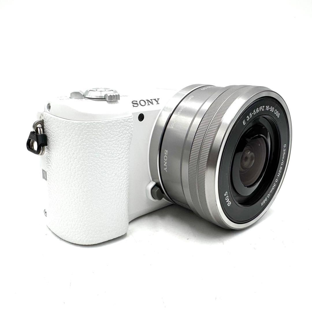 美品 Sony ソニー α5100 ダブルズームキット ホワイト ミラーレス一眼