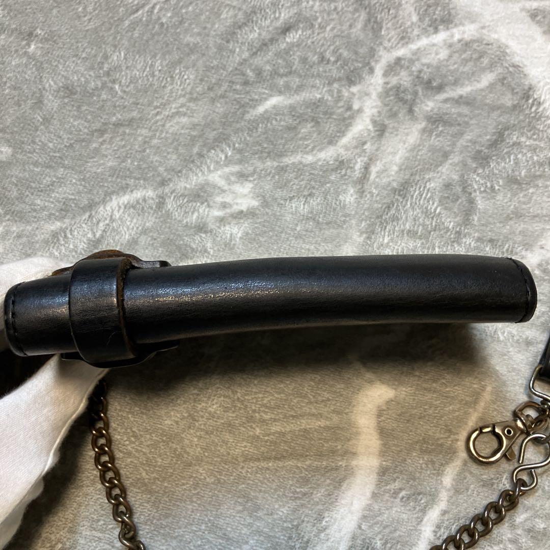 【希少】KADOYA 長財布 バイカーズウォレット チェーン レザー ブラック