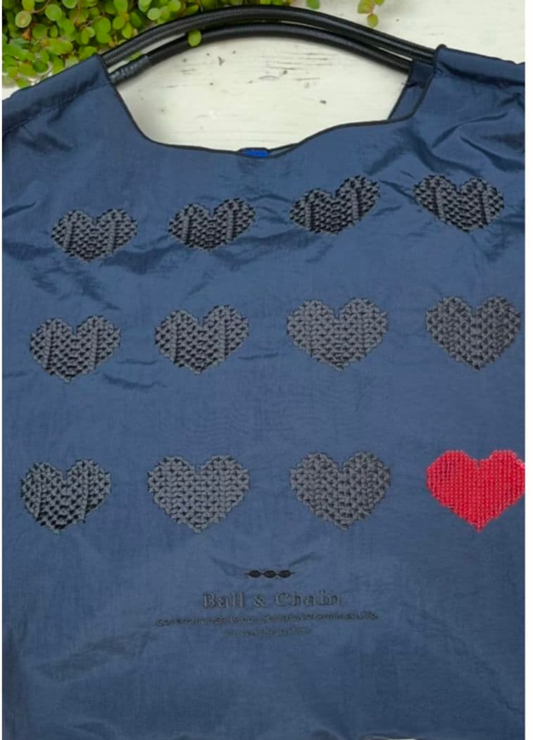 【新品未開封】Ball & Chain 神戸限定エコバッグ　ハート　ネイビー