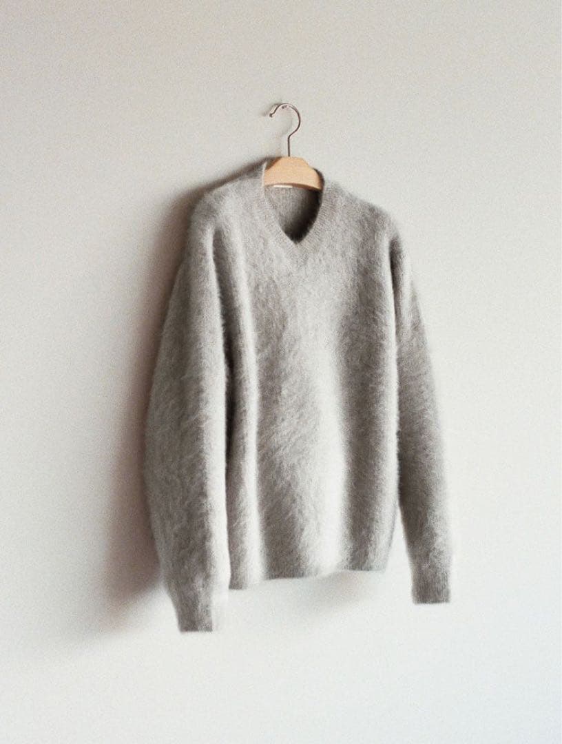 未使用品 LIDNM Fox Cashmere V Knit Size S