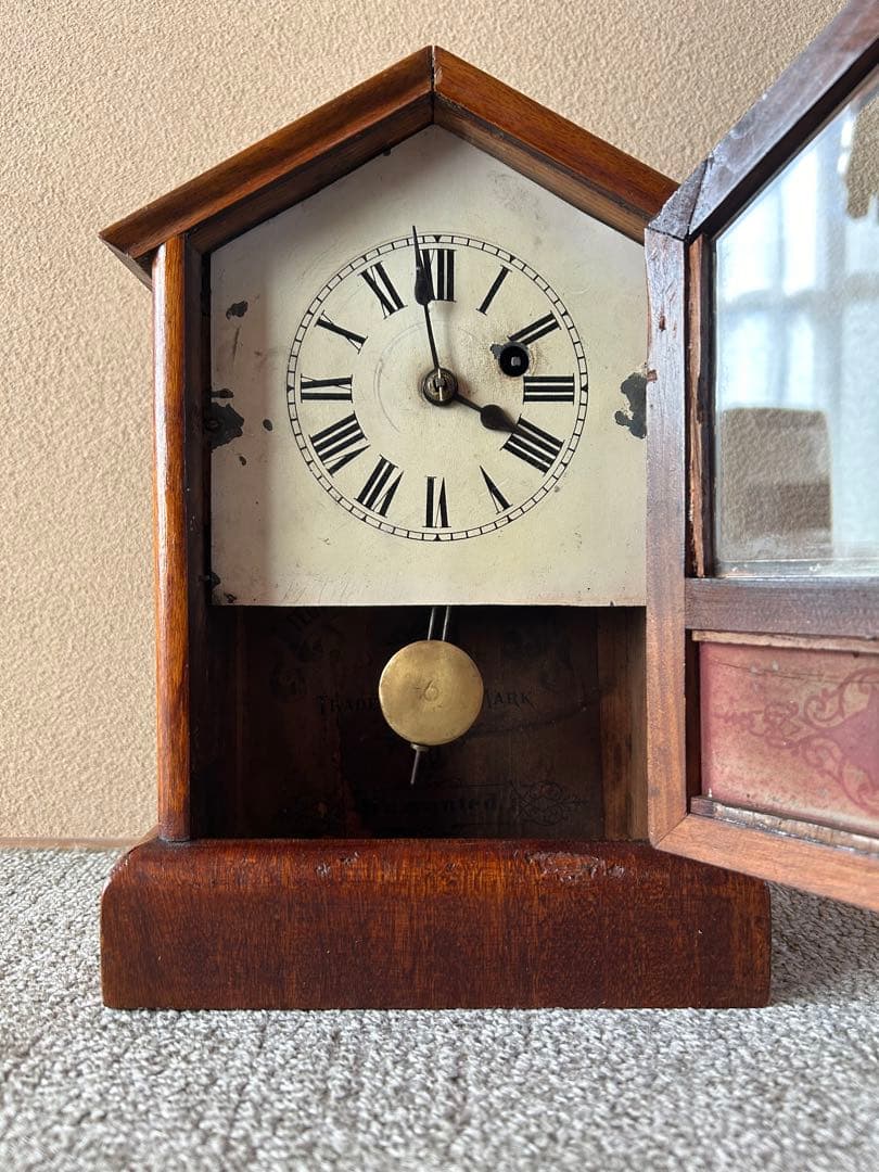 置時計　ゼンマイ　整備済　オーバーホール　レトロ　アンティーク　16