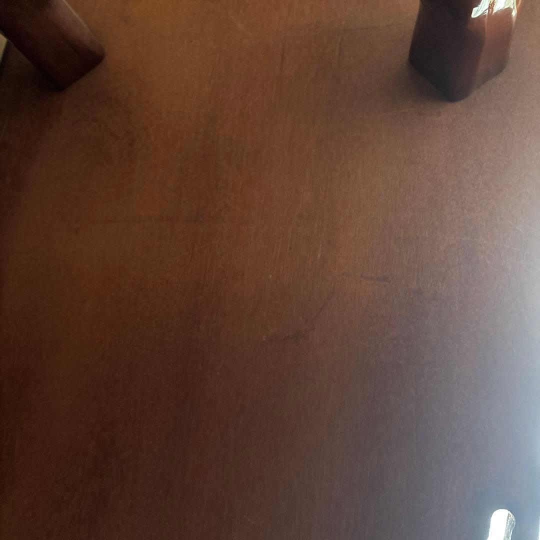 木製座卓 手彫り装飾 茶色