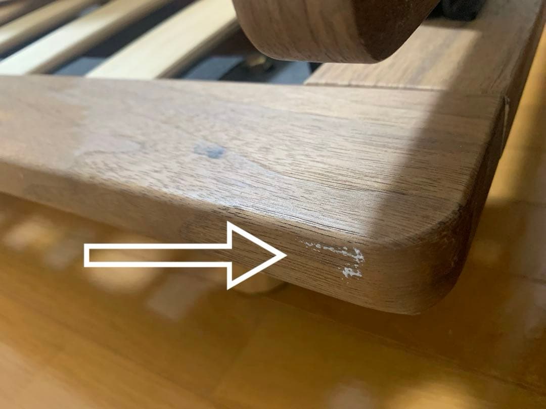 無印良品　ダブルベッドフレーム　ヘッドボード　ウォールナット