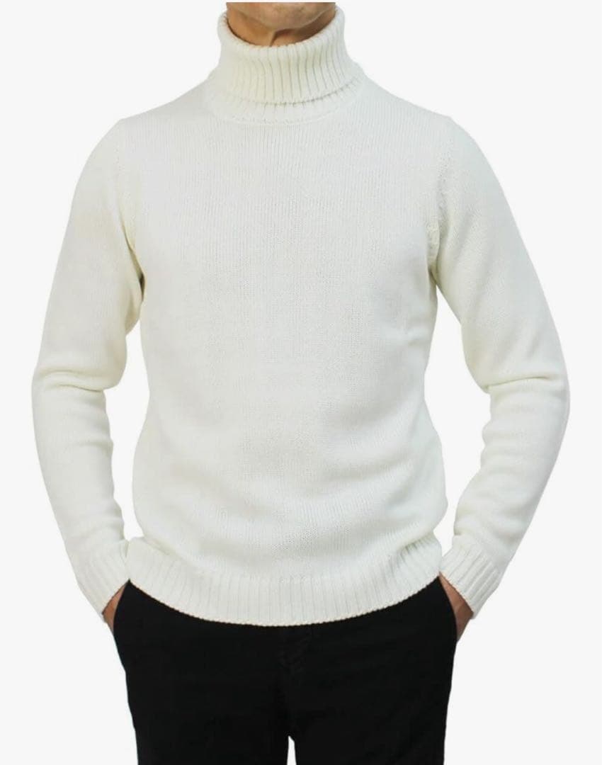 試着のみ　zanone タートルネックニット　ミドルゲージ　50