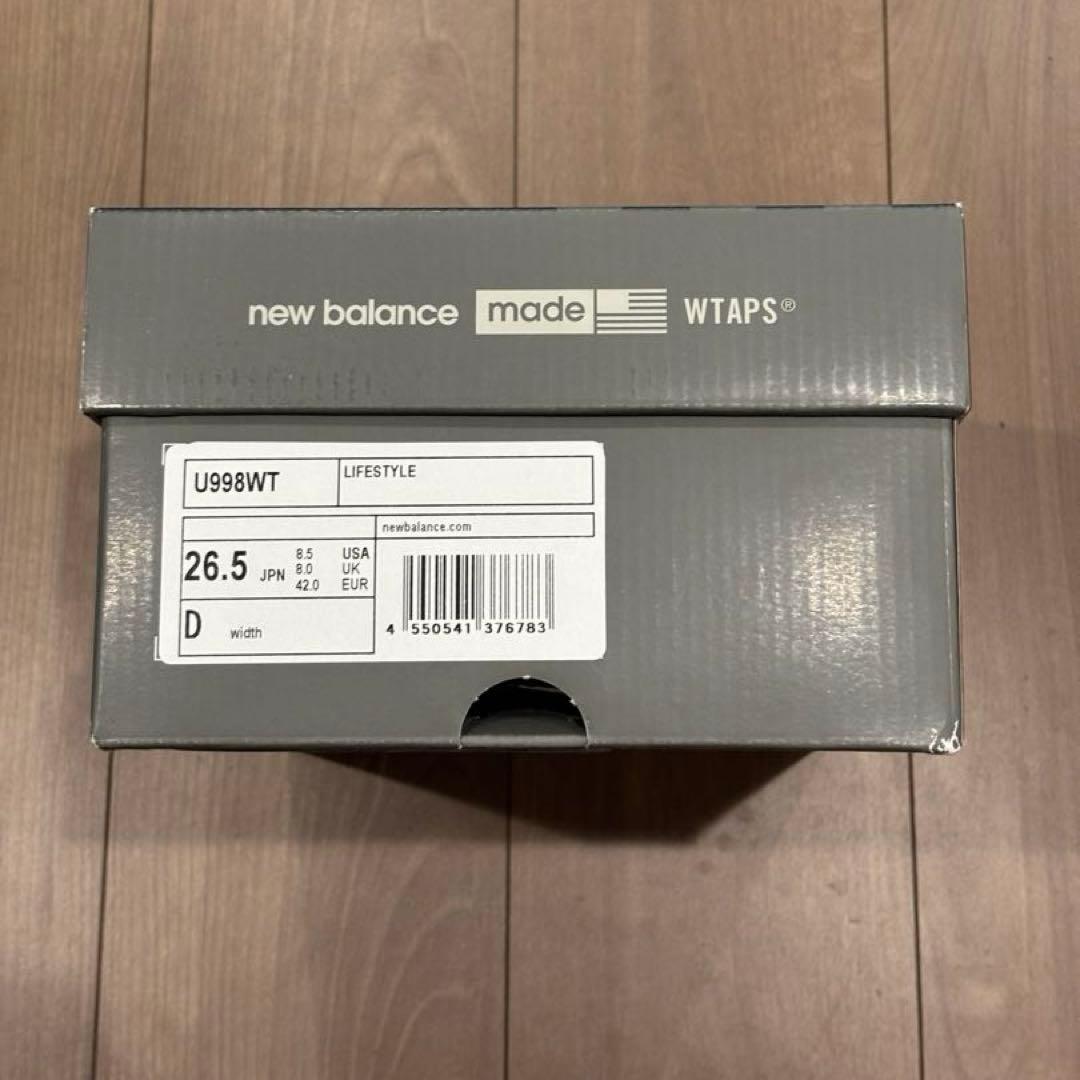 WTAPS × New Balance 998 \"Gray\" 26.5 cm