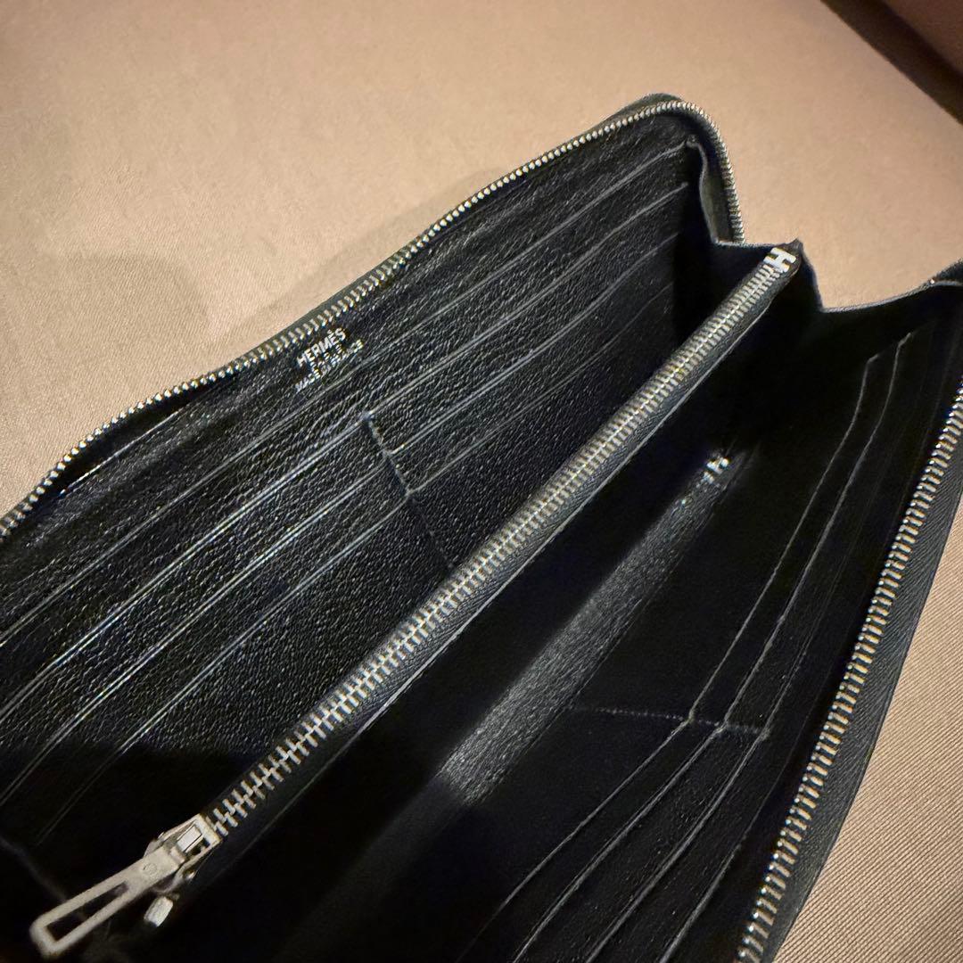 HERMES エルメス アザップ オールレザー 長財布 エルメス財布　黒