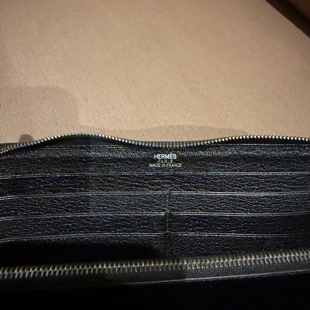 HERMES エルメス アザップ オールレザー 長財布 エルメス財布　黒