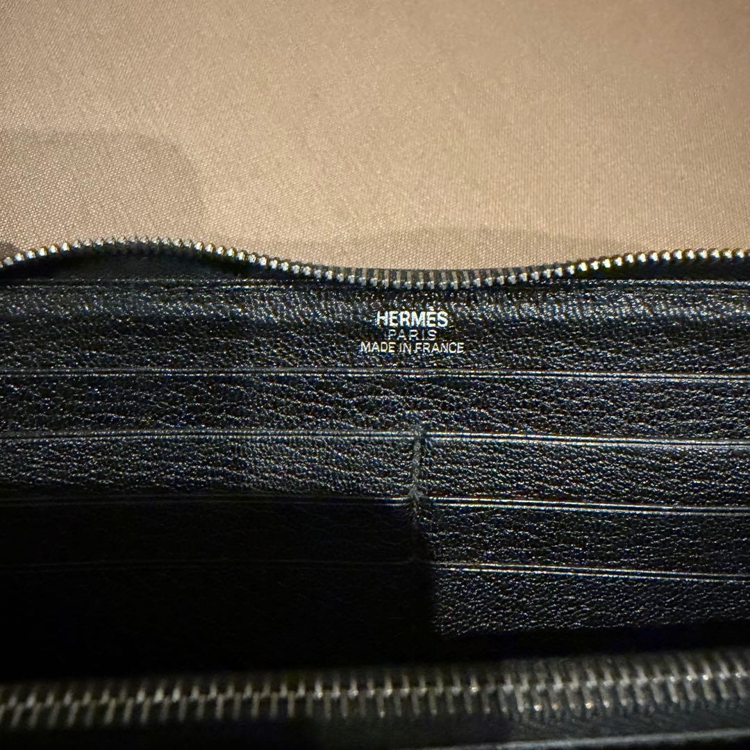 HERMES エルメス アザップ オールレザー 長財布 エルメス財布　黒