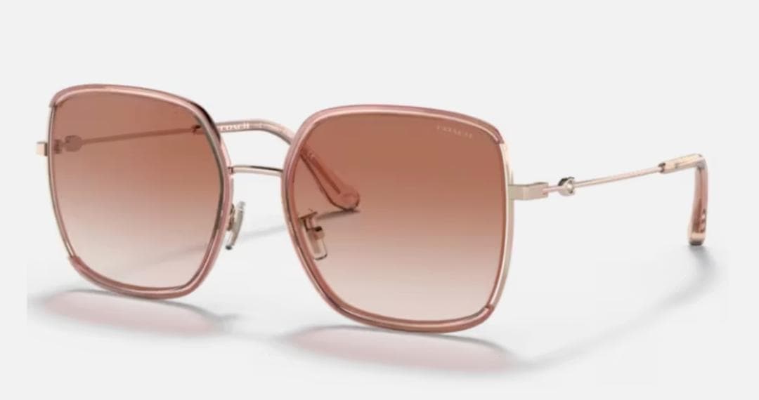 新品未使用 コーチ COACH ブラウン スクエアサングラス メガネケース 付き