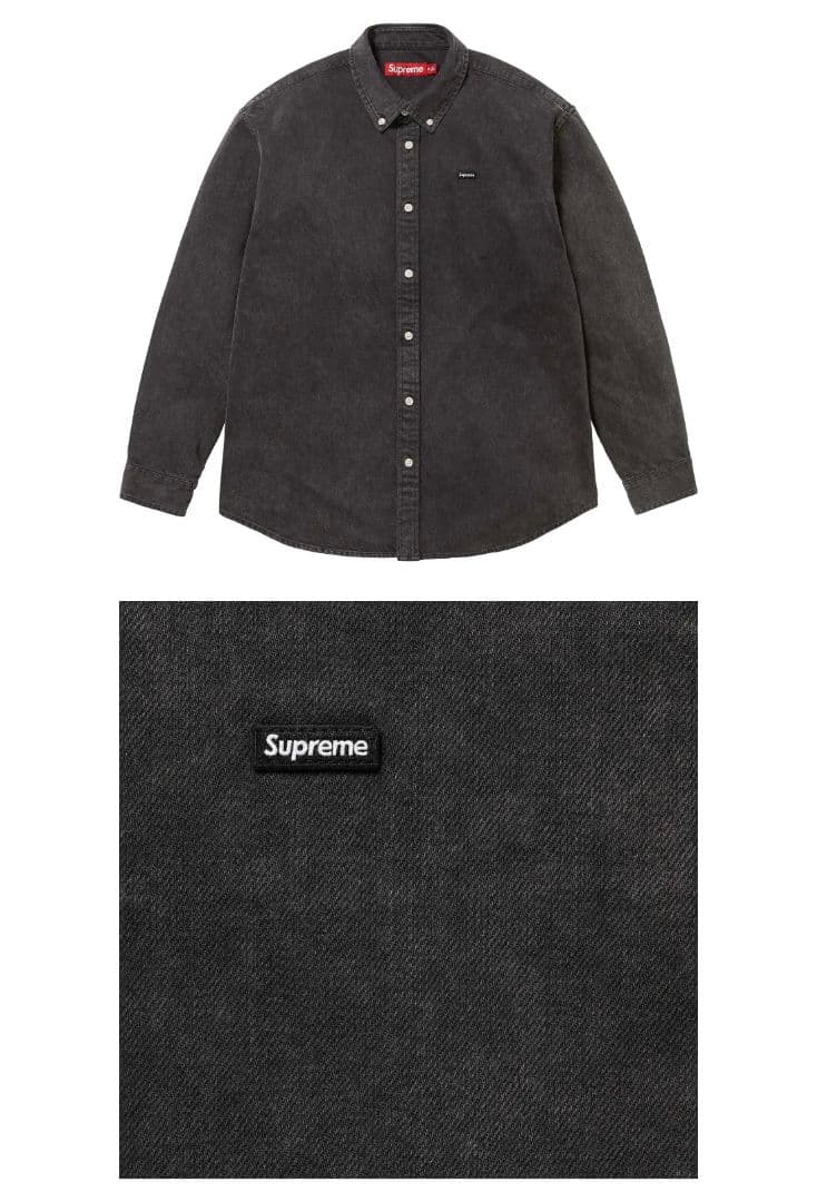 Supreme Small Box Denim Shirt ブラック