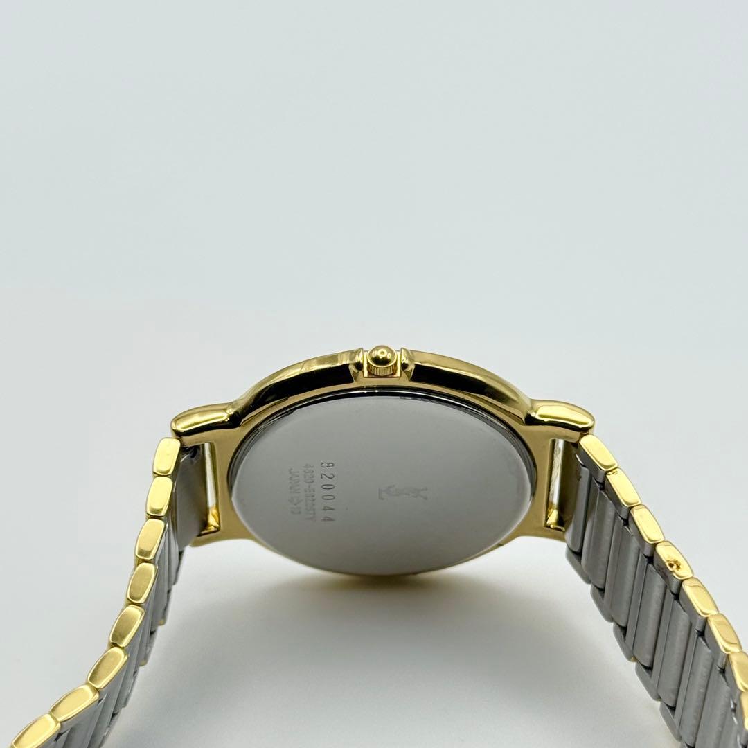 ✨新品電池・稼働✨サンローラン 腕時計 クォーツ ラウンド コンビ ユニセックス