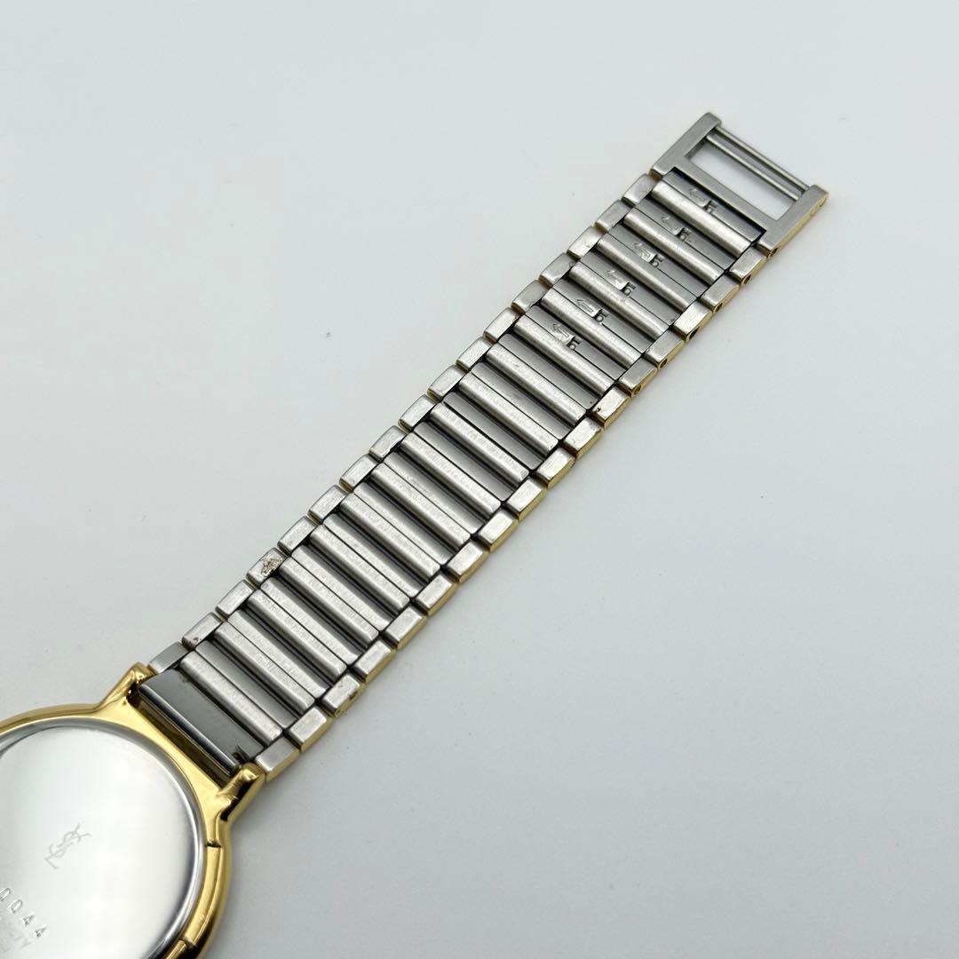 ✨新品電池・稼働✨サンローラン 腕時計 クォーツ ラウンド コンビ ユニセックス