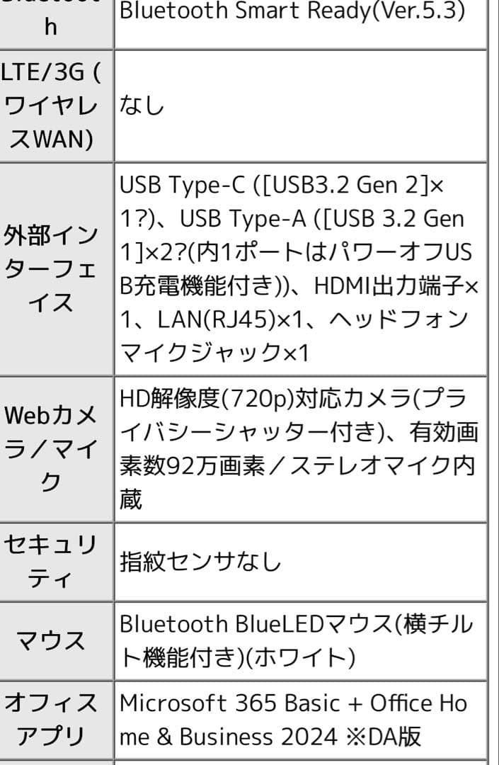 ノートパソコン NEC LAVIE N15最新