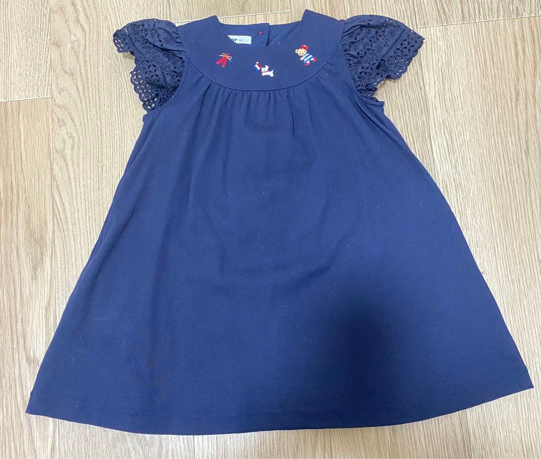 ファミリア ネイビー ワンピース 現行品 90cm