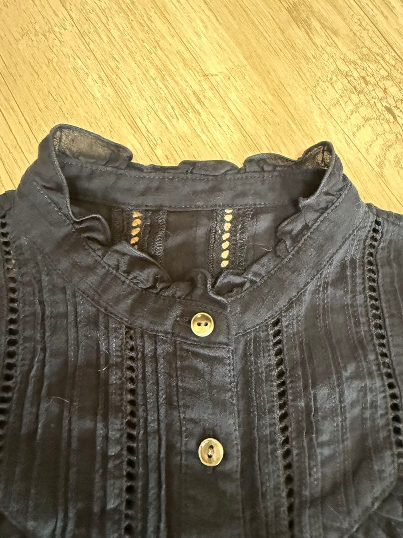 SLOBE IENA ピンタックフリルブラウス