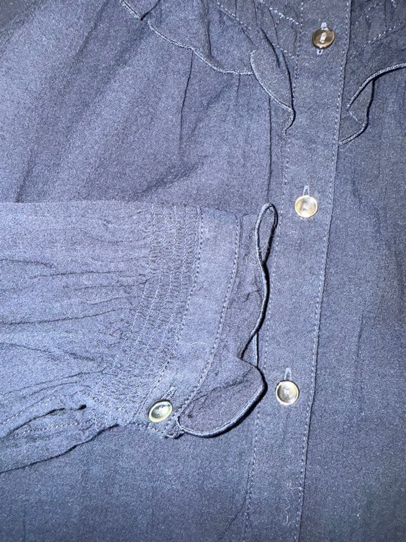 SLOBE IENA ピンタックフリルブラウス