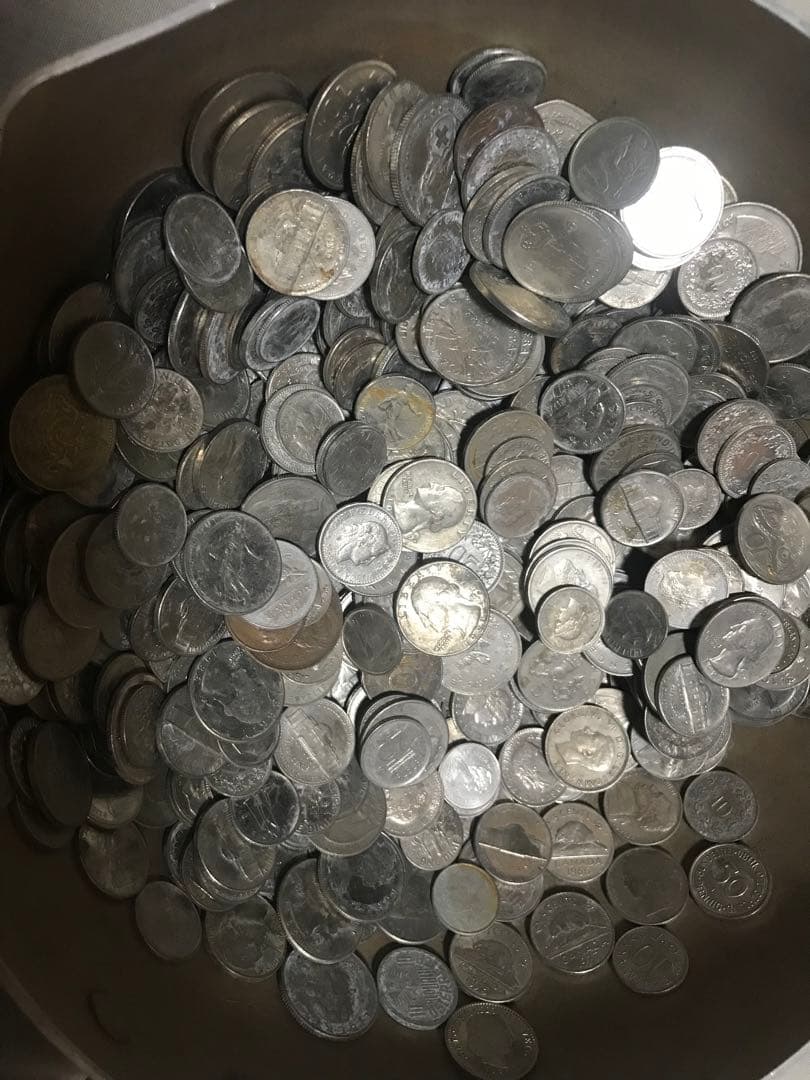 旧貨幣・銀貨 セット 数百枚　外国　セット大量2キロ以上古銭銀貨アメリカ